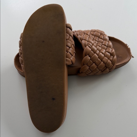 Loeffler Randal Brown Braided Slide Sandals - Picture 3 of 3